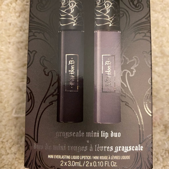 🛍Kat Von D Smoke & Mirrors grayscale mini lip duo Woolf & Dagger - Picture 3 of 6